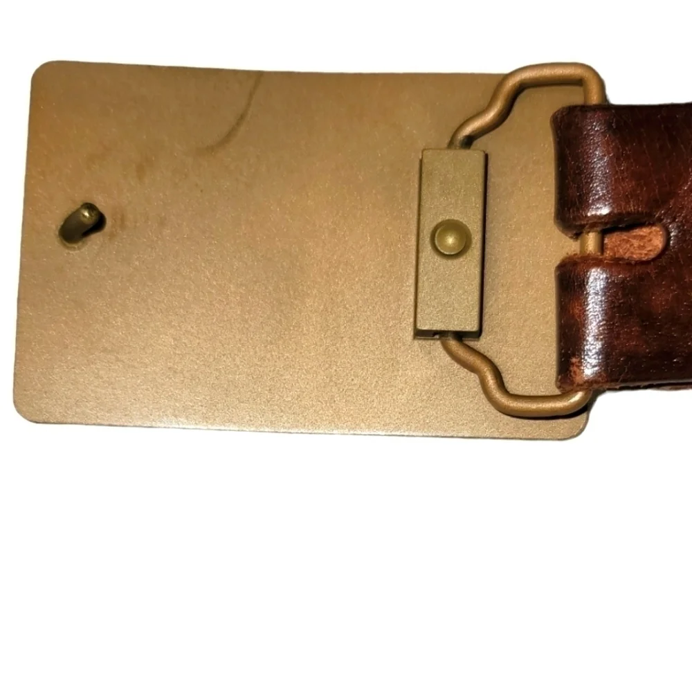 Genuine Leather Hess Buckle Safety Driver Award Belt